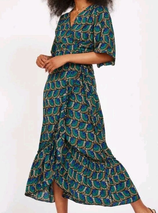 Silk & Salt Dresses & Skirts - Silk & Salt Journey Maxi Wrap Dress African Peacock